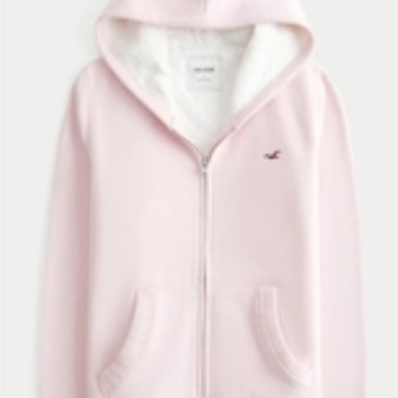 Hollister Light Pink Hoodie with Fleece Lining - Picture 5 of 5